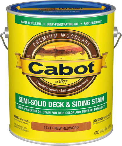 140.0017417.007 Semi-Solid Deck & Siding Low VOC Exterior Stain, Gallon,