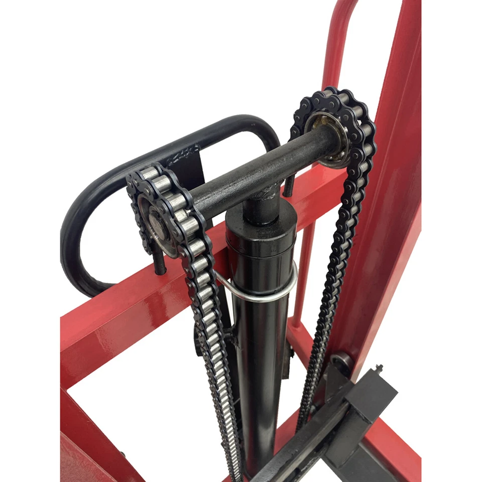 Manual Pallet Stacker Hand forklift 2200lbs Hydraulic Manual Lifter Straddle - Image 3 of 4