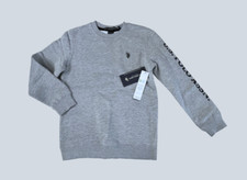 U.S. Polo Assn. Boys Print Sleeve Fleece Crewneck Sweatshirt NEW