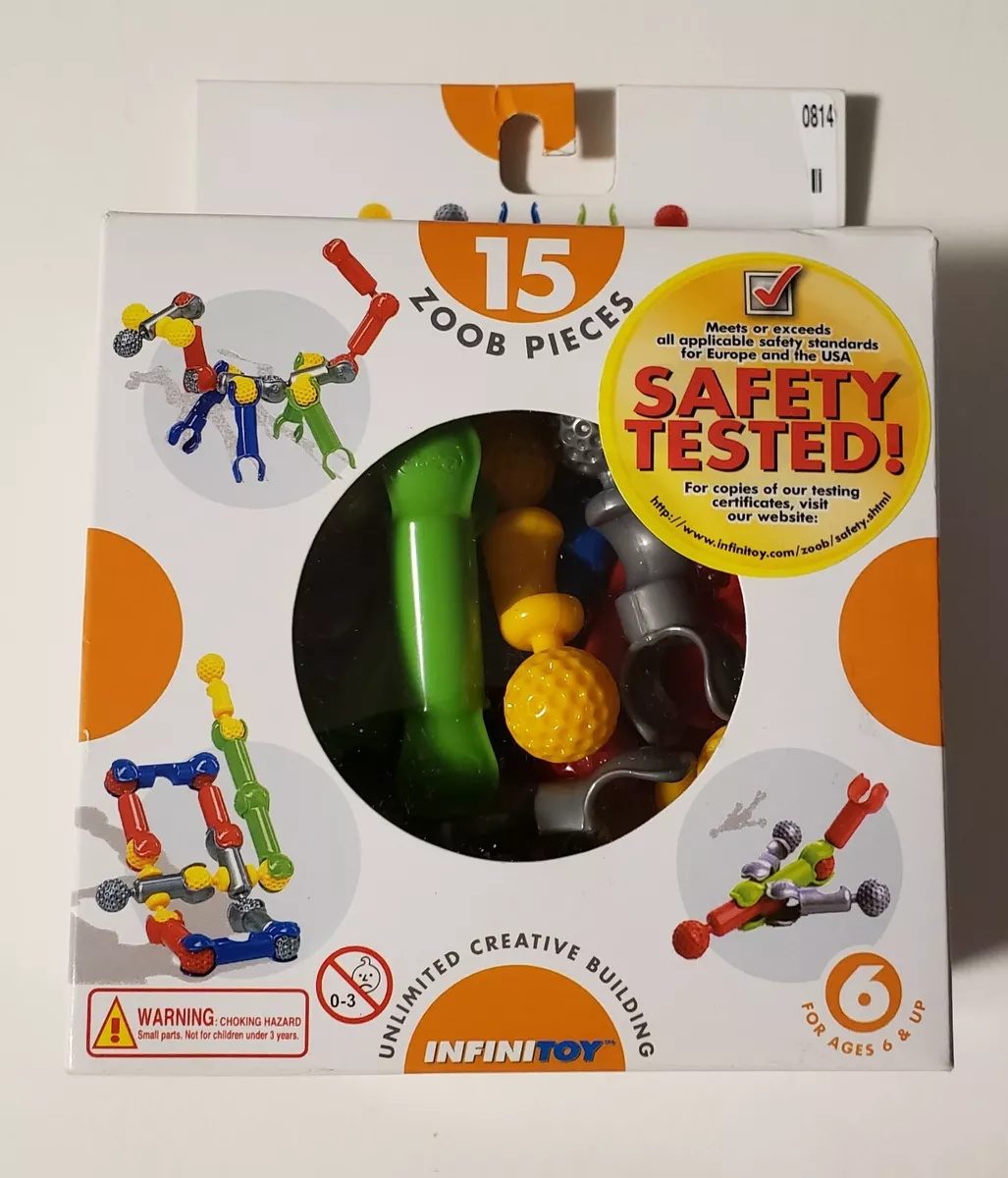 InfiniToy Unlimited Creative Building ZOOB 15 Piece Building Toy Pack Age 6 New