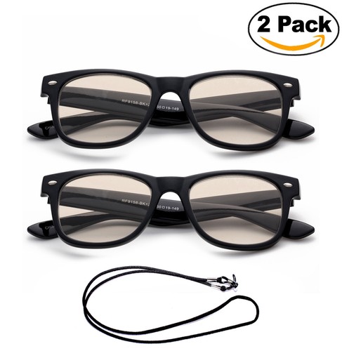 Gafas para computadora con borde con cuernos y gafas para juegos con bloqueo de luz azul - Imagen 7 de 11