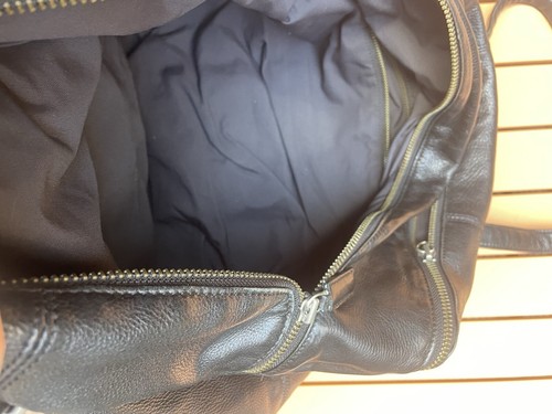 DUNLIN LAFAYETTE HOBO BLACK LEATHER BAG MINIMALIST LARGE - Picture 4 of 7