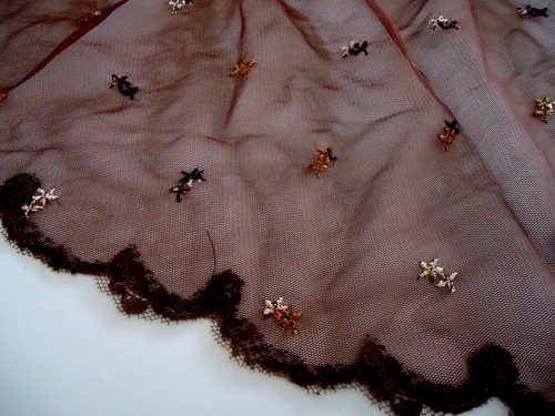 Brown Lace Mantilla Church Chapel Veil Scarf Women's Head Cover - Picture 6 of 9