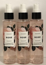 3 BATH  BODY WORKS ROSE ILLUMINATING FRAGRANCE MIST SPRAY 4.9 oz / 146 ml NEW 