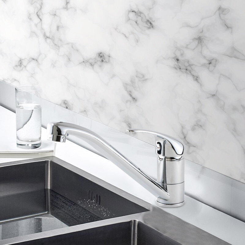 Robinet cuisine mitigeur evier chrome avec bec long mobile orientable