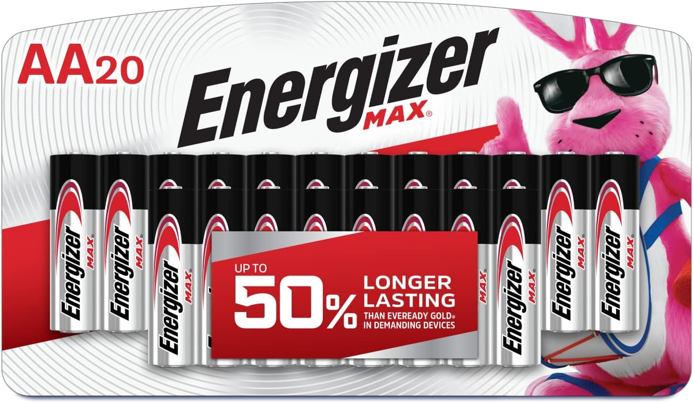 Energizer AA Batteries, Max Double A Battery Alkaline, 20 Pack-image