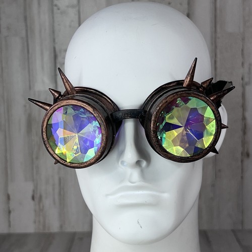 Cobre Steampunk Spike Gafas Máscara Hombre Ardiente Fiesta Disfraz Halloween - Imagen 2 de 6