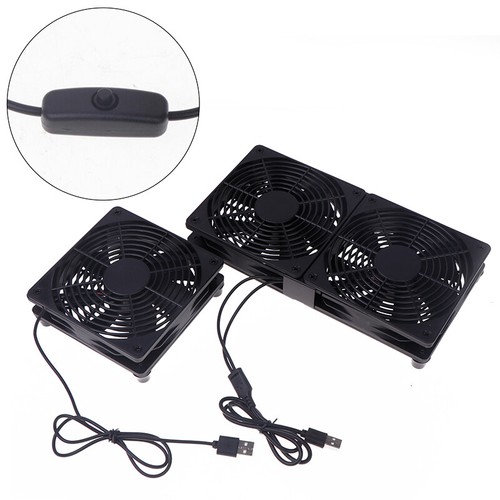 1 Set 120mm DC12V USB Powered PC Router Fans High Airflow Cooling Fan - Afbeelding 7 van 16