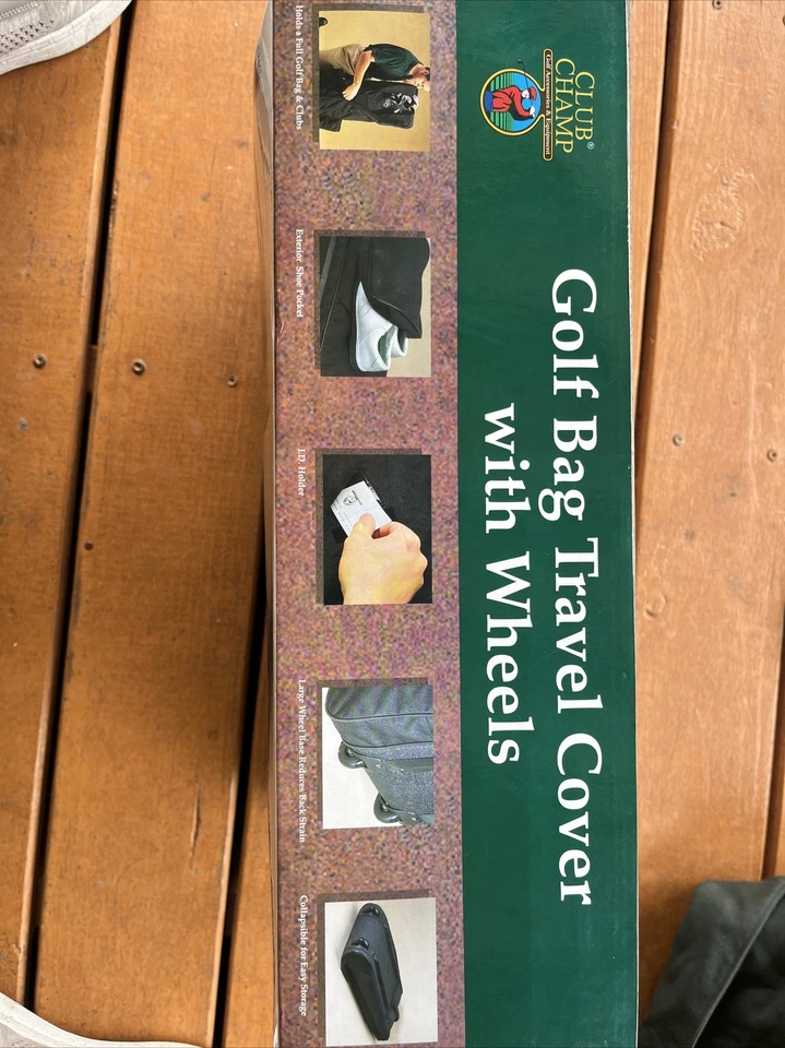 Funda de viaje para bolsa de golf con ruedas Club Champ accesorios de golf modelo #9717 Foto 2 de 3