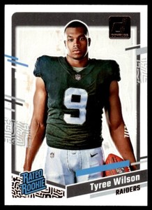 Tyree Wilson Rookie 2023 Donruss Rated Rookie Portrait #3 Football Card Las