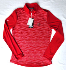 Women's Levelwear Red Quarter Zip Long Sleeve Pullover New Sz S/P