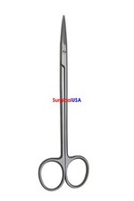 Kelly Scissors 6.25" Straight Serrated Blade Sharp Points Long Shanks