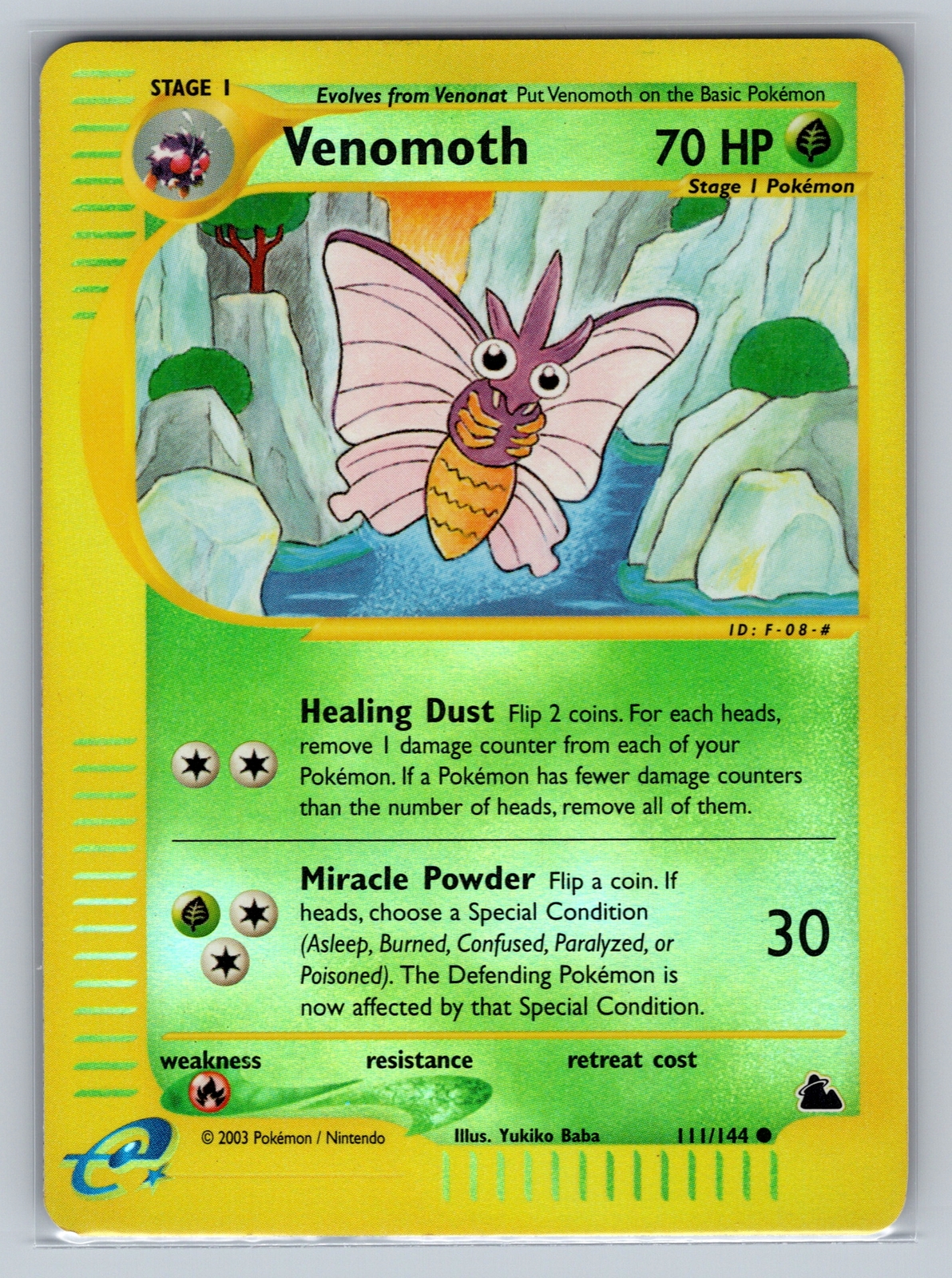 Venomoth 111/144 Mint Reverse Holo Skyridge Pokemon 2003 E-Series