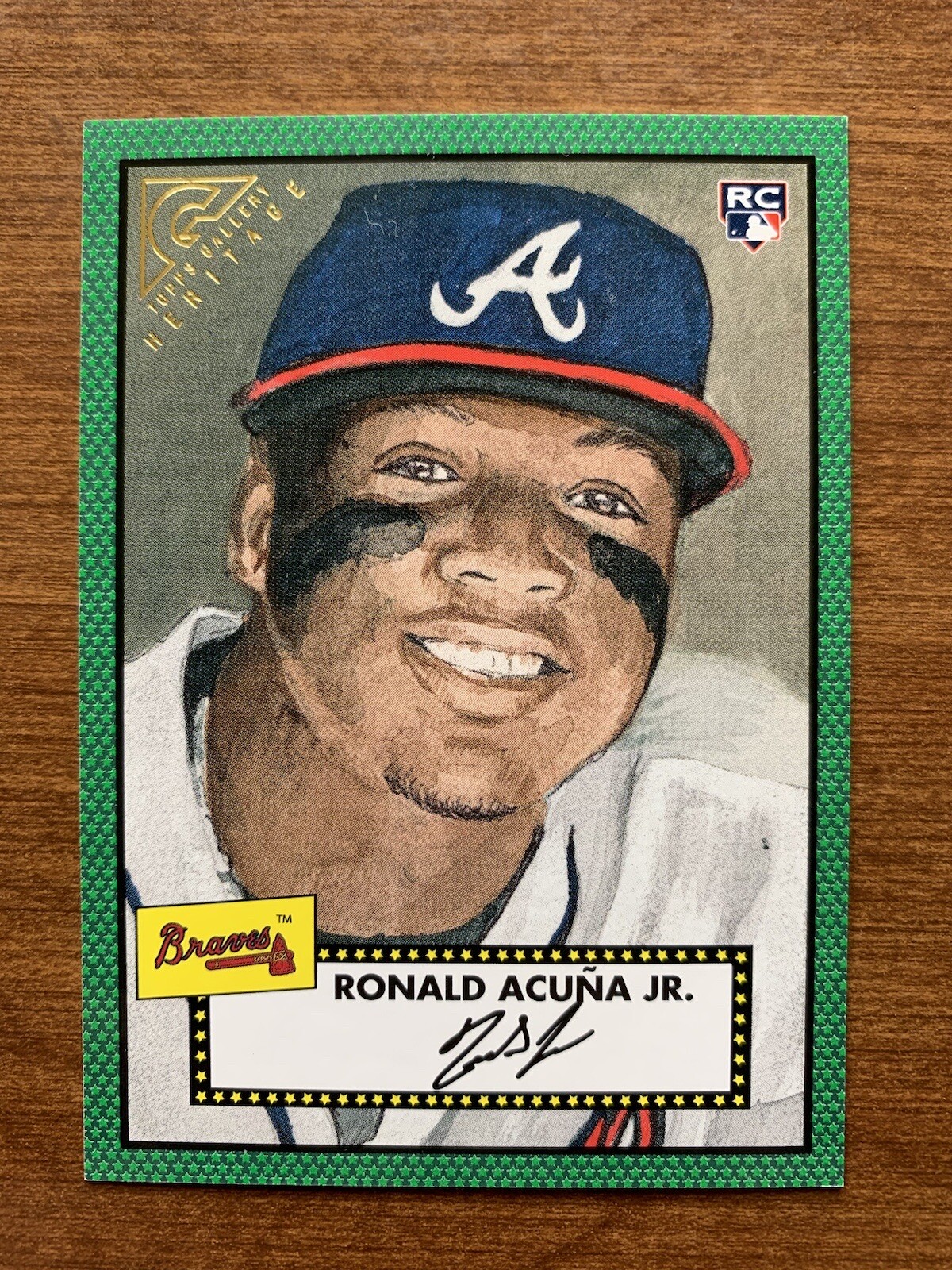 2018 Topps Gallery Heritage H-40 Ronald Acuna Jr Green RC Rookie #/250 Mint LšK