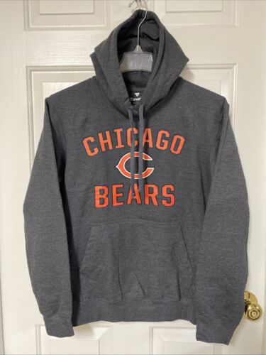 Chicago Bears NFL Fanatics Pullover Hoodie Sweatshirt Gray Mens Size M NWT
