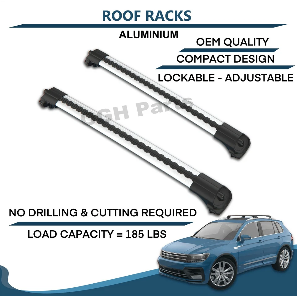 BARRA PORTAEQUIPAJES DE TECHO DE ALUMINIO BLOQUEABLE PARA AUDI A4 ALLROAD (2013-2016) Foto 2 de 4