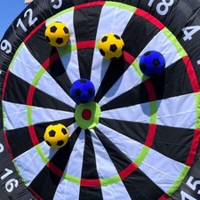 Inflatable Sticky Soccer Ball Kick Darts Balls Training Felt Soccer W/Hand Pumps