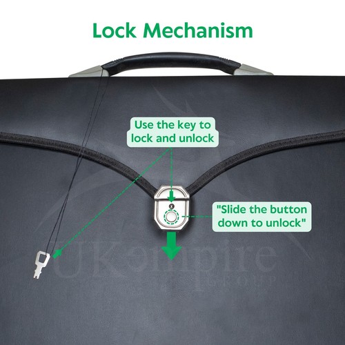 Masonic Apron and Chain Collar Case Black, Imitation Leather | Art Portfolio Bag - Picture 3 of 6
