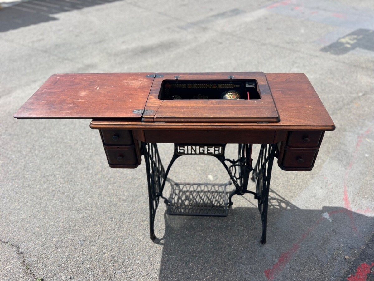 1924 singer sewing machine table | eBay