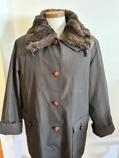 Vintage RARE Mink Lined Coat Women's XL Removable Lining Plush Choc Brown Beauty