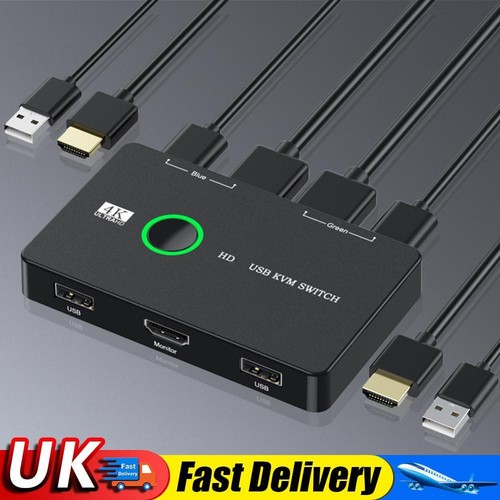 HD KVM Geräte Equipment KVM Switcher Box KVM Shared Controller für 2 PC Sharing