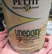 PETTIT MARINE #1628 RED UNEPOXY STANDARD ANTIFOULING BOTTOM PAINT.2 QUARTS