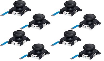 Lot of 8 JoyCon Joystick Stick Rocker Replacement for Nintendo Switch/Lite Black