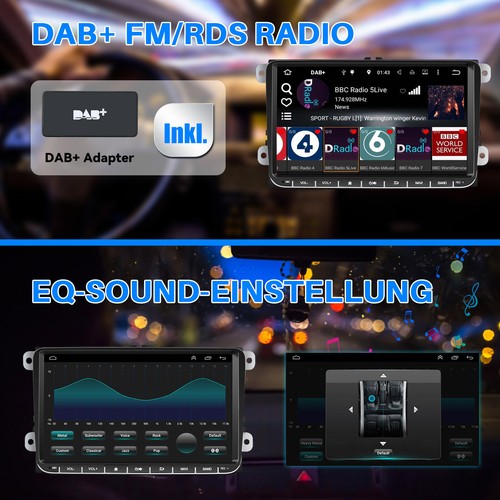 DAB+ Autoradio Android 13 Carplay GPS Für VW GOLF 5 6 Touran Polo 6R EOS Tiguan - Bild 11 von 14