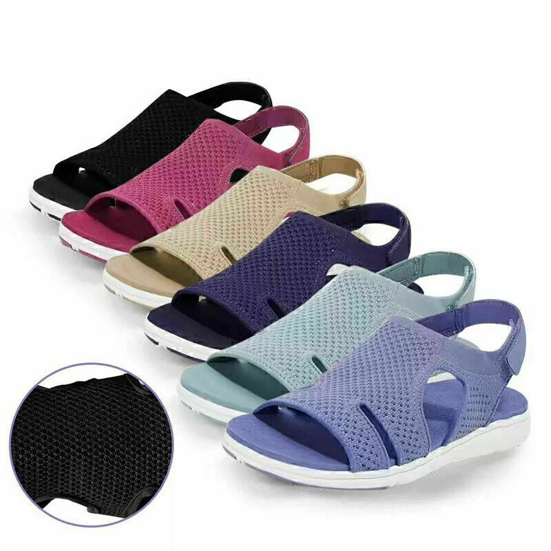 Chaussures orthopédiques décontractées pour femmes, sandales compensées, chaussu - Photo 3/4