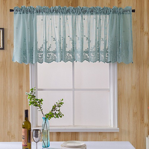 Kitchen Cafe Curtain Lace Net Valance Window Sheer Voile Short Panel Home Decor - Picture 11 of 15