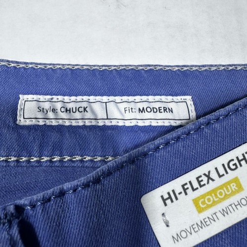 $198 New BRAX Chuck Men's Size 36x34 Hi-Flex Blue 5 Pocket Modern Fit Chino Pant - Picture 7 of 9