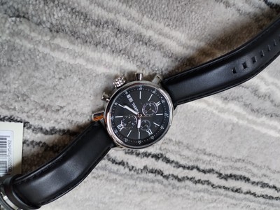 Fossil Rhett Chronograph Black Leather Watch Bq1006 for sale 