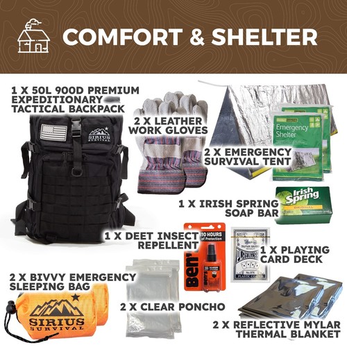 Bolsa Sirius Survival Bug Out - Mochila Bugout Premium Kit de supervivencia preembalada - Imagen 66 de 108