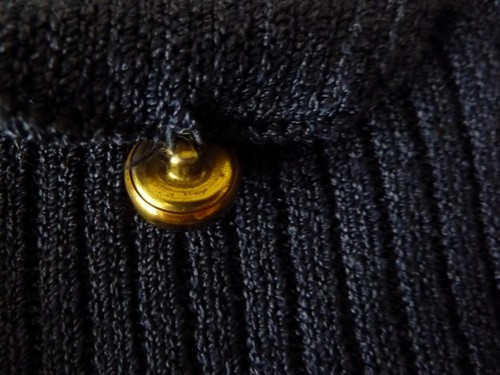 ST JOHN KNITS Vintage 60/70er marineblau Multi-Santana Goldknöpfe Cardigan Pullover S gebraucht, in einwandfreiem Zustand - Bild 5 von 12