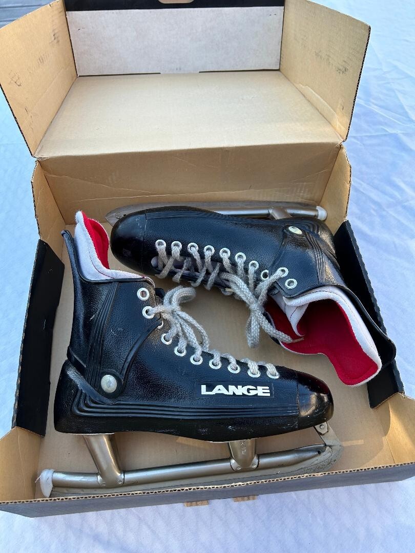 Vintage Lange Men's Ice Hockey Skates Size 9N eBay