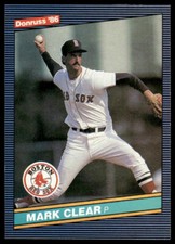 1986 Donruss #493 Mark Clear Boston Red Sox Baseball