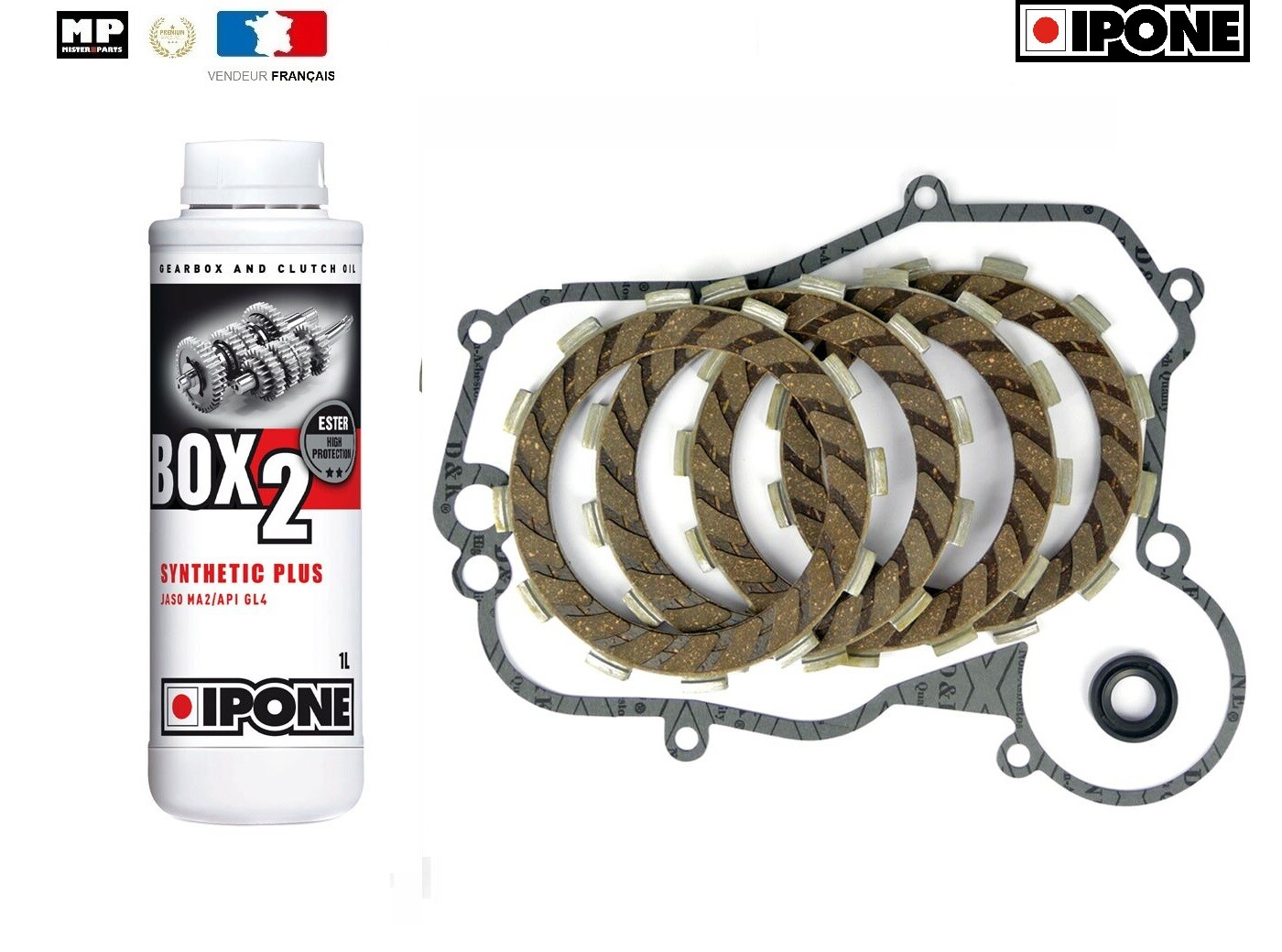 Pack Embrayage et Huile de Boîte pour Moteur Derbi Euro 3 Depuis 2006