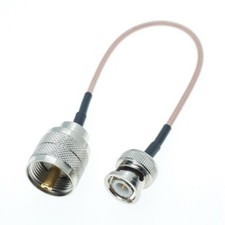 BNC male to UHF male PL259 Plug connector lot RF Coaxial Coax Jumper Cable RG316