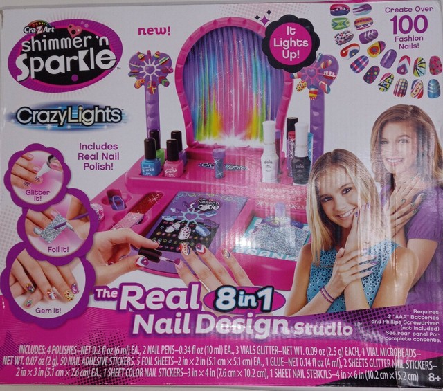 CRA-Z-ART Shimmer and Sparkle Crazy Lights 8 in 1 Super Nail Salon Kit for sale online | eBay CRA-Z-ART Shimmer and Sparkle Crazy Lights 8 in 1 Super Nail Salon Kit for sale online | eBay