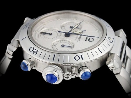 Cartier Pasha 38mm Chronograph W31030H3 Polished - Picture 5 of 6