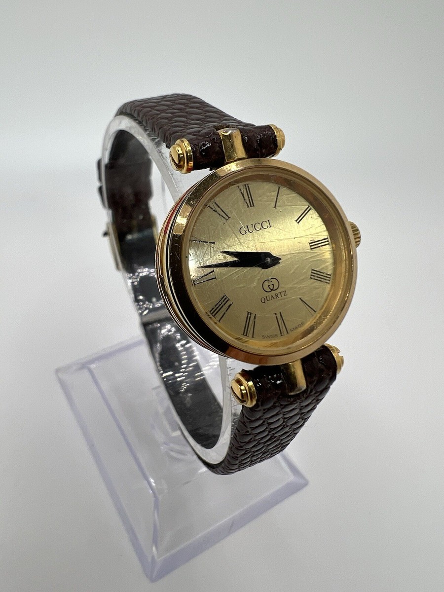 Vintage Gucci Watch Women's Ladies Stack Ladies Gold Capped Swiss