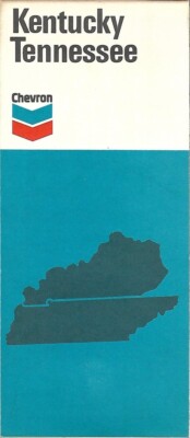 1972 CHEVRON OIL Road Map KENTUCKY TENNESSEE Louisville Chattanooga  Lexington | eBay