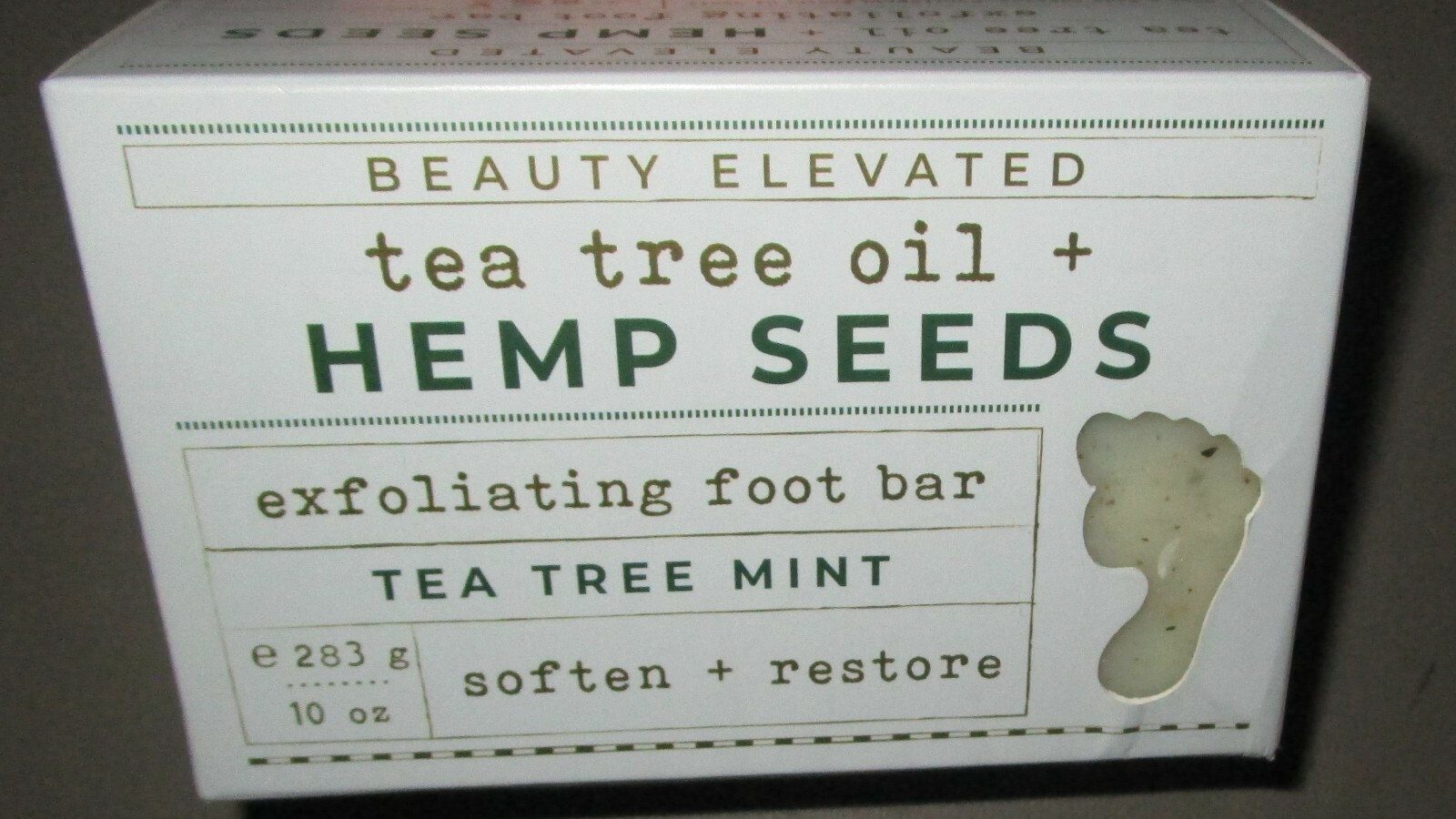 Tree Mint + Hemp Seeds Soften & Restore Exfoliating Feet Foot Bar 10 Oz.