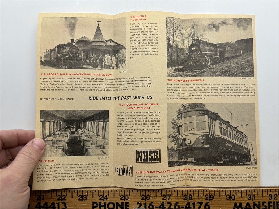 1970s 1980s New Hope Bucks County PA Steam Railway Brochure Vintage eBay