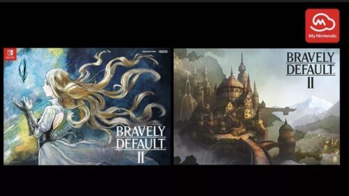 Bravely Default II 2 Wendeposter My Nintendo Belohnung 18”x24” DOPPELSEITIG