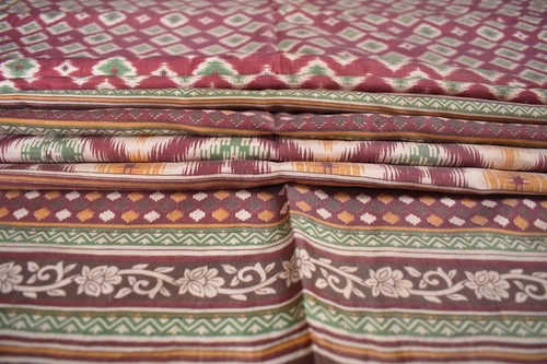 Tela de seda sari tejida Sambalpuri Sambalpuri 5 yardas de colección saris rojos Sambalpuri - Imagen 14 de 14