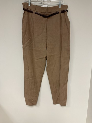 Pantalon femme en LIN MÉLANGÉ MARRON BRUNELLO CUCINELLI neuf avec étiquette taille US 10 taille 46 IT 2195 $
