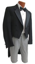 Elegant Black Tuxedo Tailcoat - Perfect for Halloween Costumes