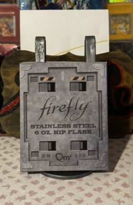 Firefly Loot Crate Stainless Steel 6 oz. Hip Flask Thrilling Heroics Fast Ship