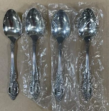 NEW 4PC ONEIDA RENOIR PEMBROOKE STAINLESS TEASPOON FLATWARE LOT USA